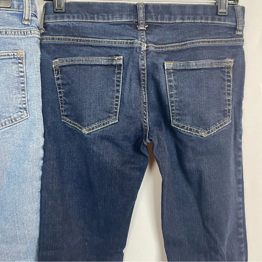 Gap 2 pairs of  Denim Stretch Skinny & Straight Jeans Youth size 16